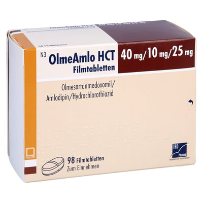 OlmeAmlo HCT 40 mg/10 mg/25 mg