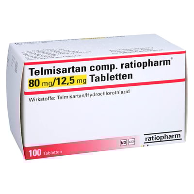 Telmisartan comp. ratiopharm 80 mg/12,5 mg