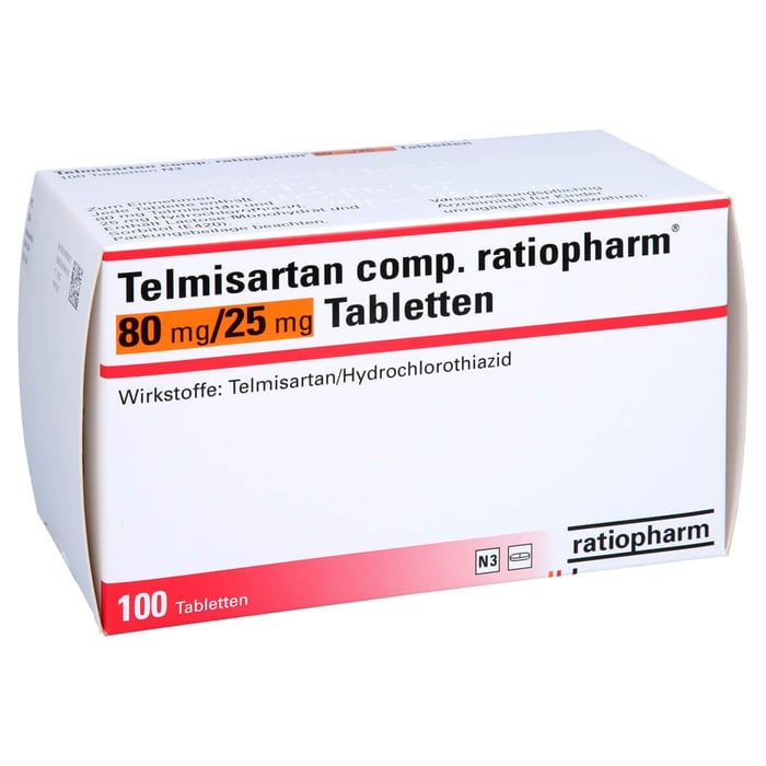 Telmisartan comp. ratiopharm 80mg/25mg