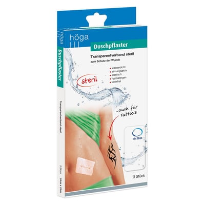 Duschpflaster 10x20 cm Transparentverband steril