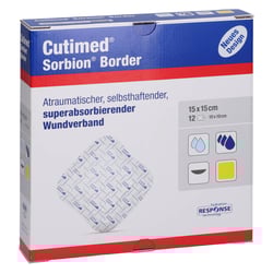 Cutimed Sorbion Border Wundauflage 15x15 cm steril