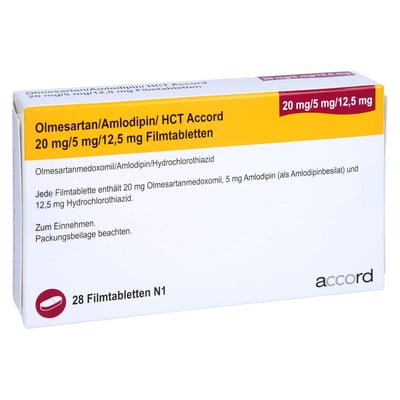 Olmesartan/Amlodipin/HCT Accord 20 mg/5 mg/12,5 mg