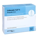 Lidocain pharmarissano 0,5 % Ampulle 5 ml Produktbild 1