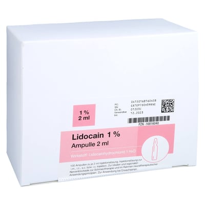 Lidocain pharmarissano 1 % Ampulle 2 ml Produktbild 1