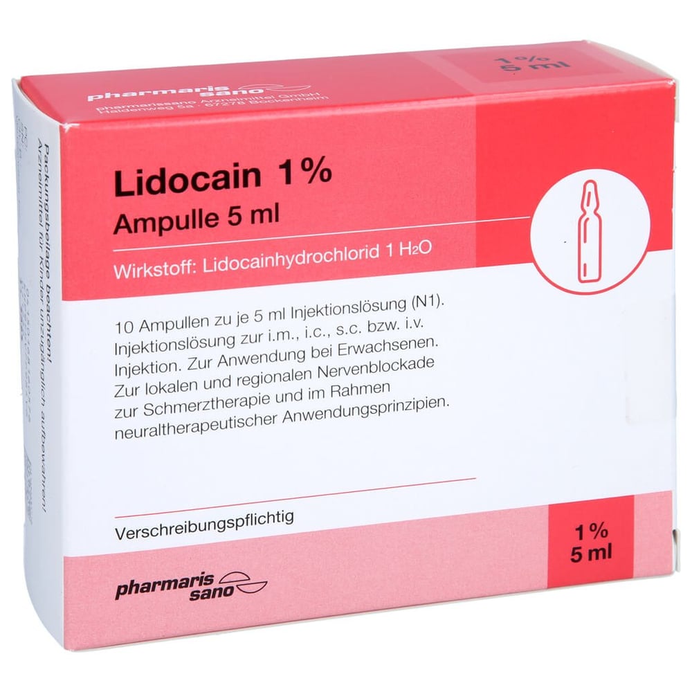 Lidocain pharmarissano 1% Ampulle 5ml
