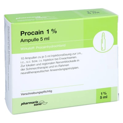 Procain pharmarissano 1 % Ampulle 5 ml Produktbild 1