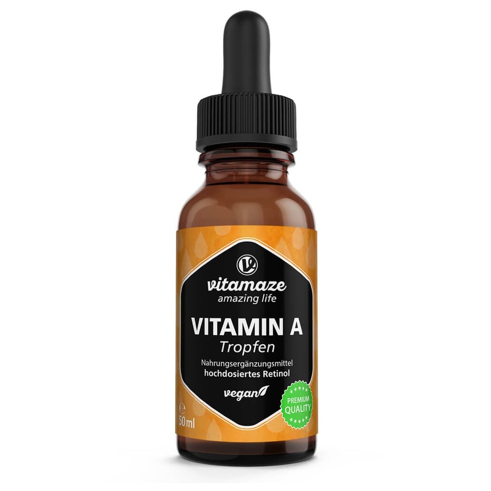 Vitamin A 500ug hochdosiert Tropfen vegan