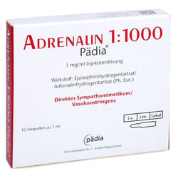 Adrenalin 1:1000 Pädia 1 mg/ml Injektionslösung