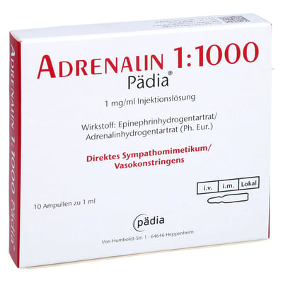 Adrenalin 1:1000 Pädia 1 mg/ml Injektionslösung Produktbild 1