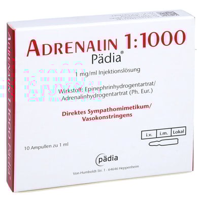 Adrenalin 1:1000 Pädia 1mg/ml Injektionslösung