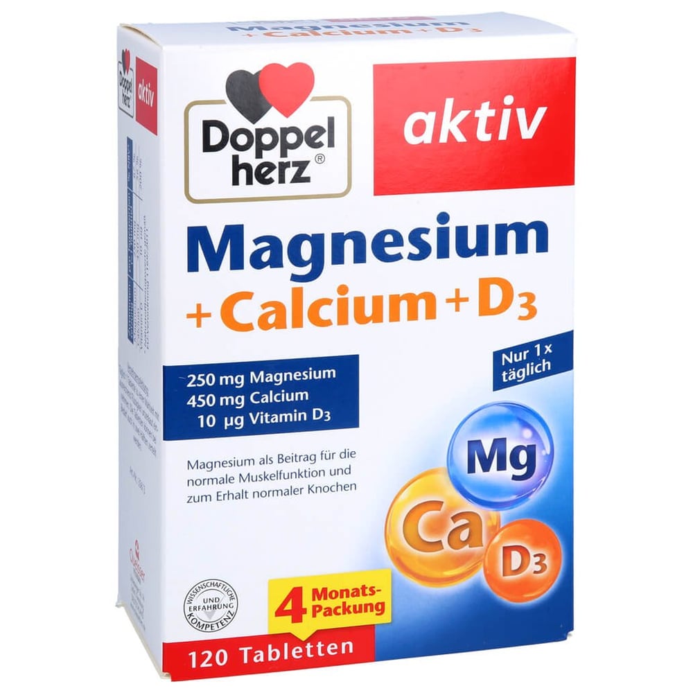 Doppelherz Magnesium+Calcium+D3 Aktiv