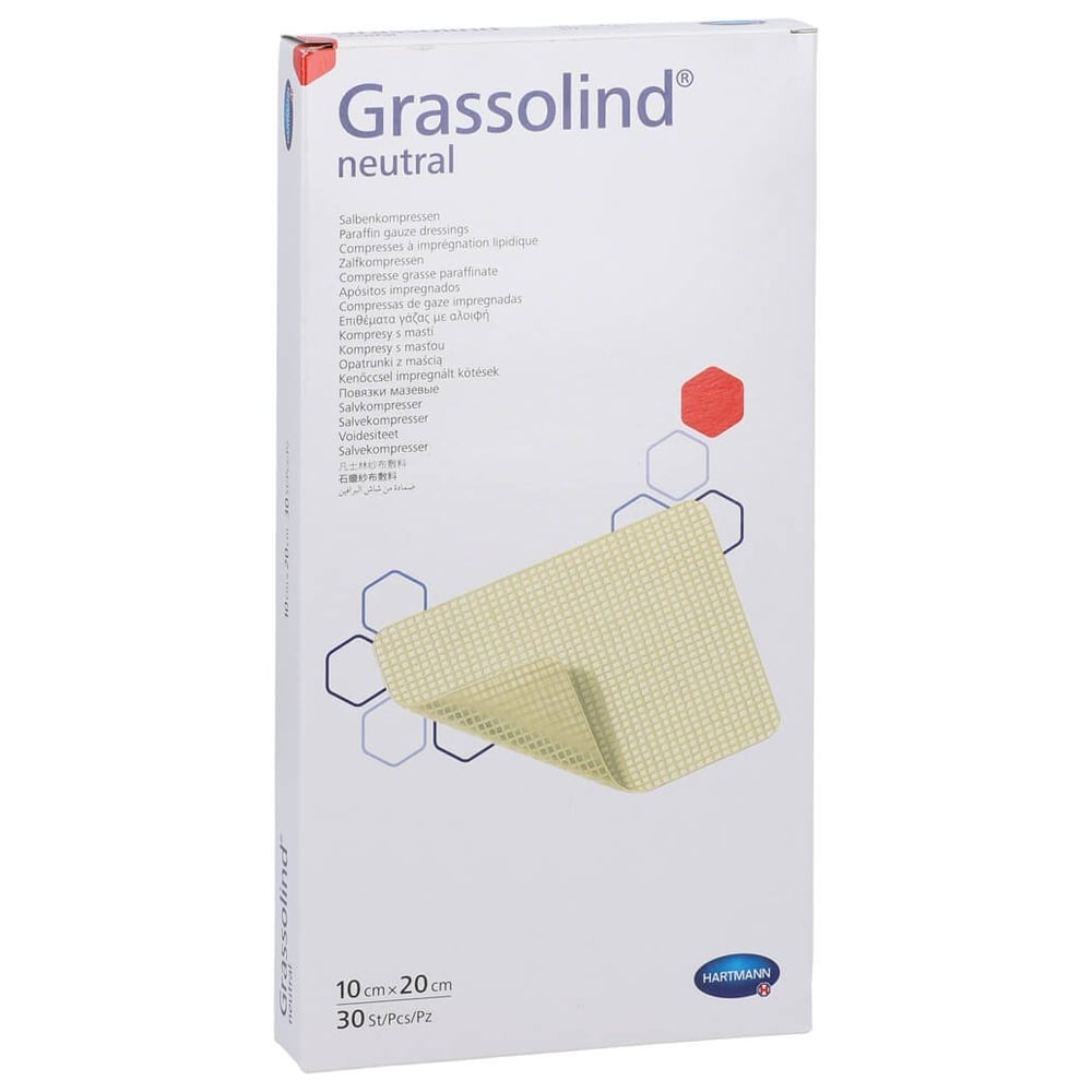 Grassolind Salbenkompressen 10x20 cm steril