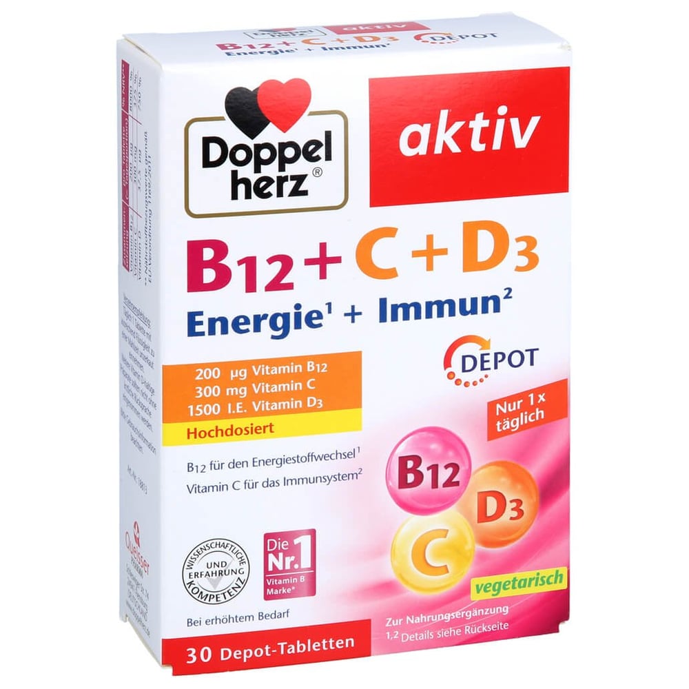 Doppelherz B12 + C + D3 Depot aktiv