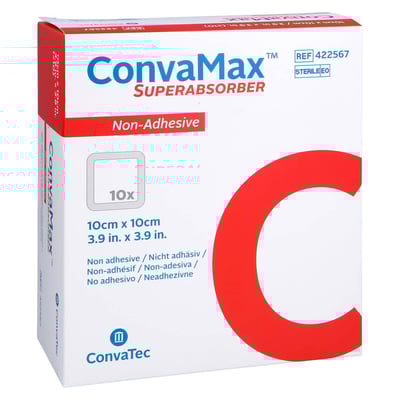 Convamax Superabsorber nicht adh siv 10x10 cm