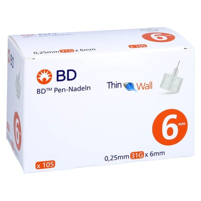 BD Pen-nadeln 0,25x6 mm