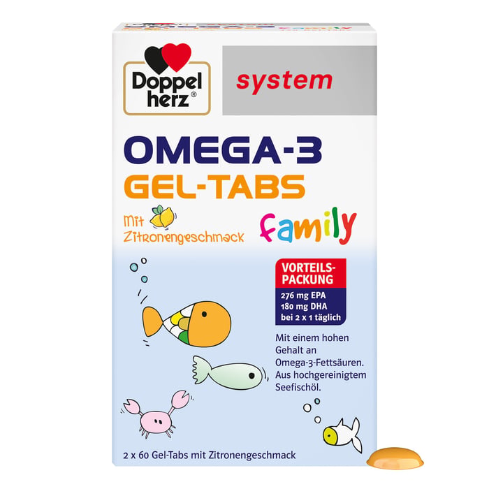 Doppelherz Omega-3 Gel-Tabs family system