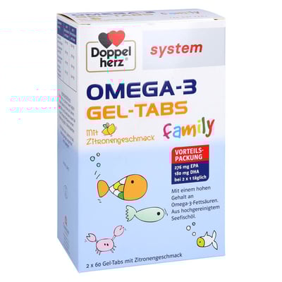 Doppelherz Omega-3 Gel-Tabs family system