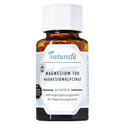 Naturafit Magnesium 100 mg Magnesiumglycinat Kapseln Produktbild 1