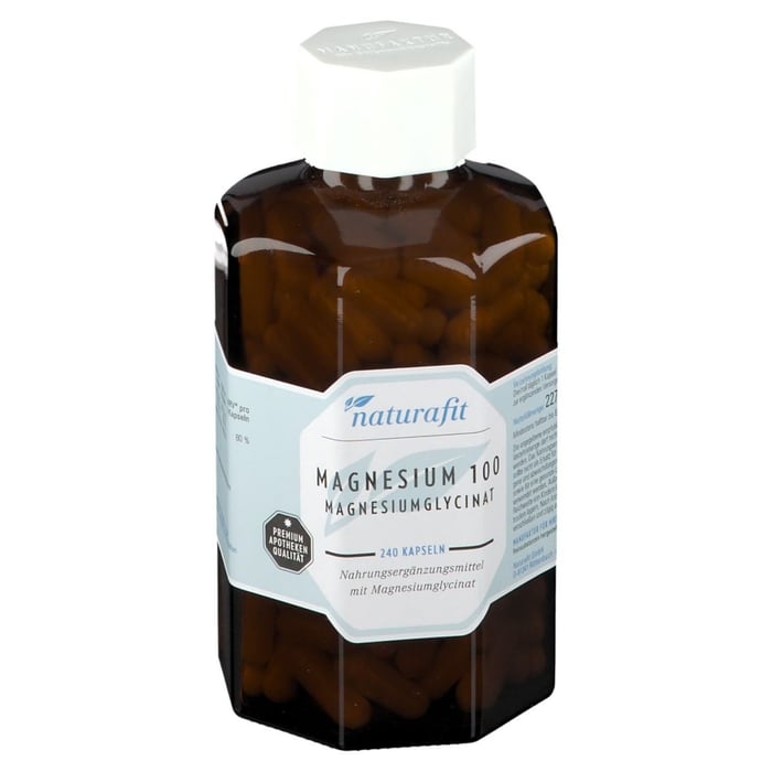 Naturafit Magnesium 100 mg Magnesiumglycinat Kapseln Produktbild 1