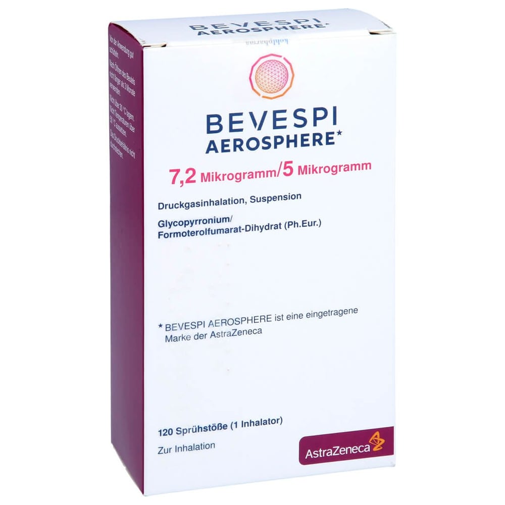 Bevespi Aerosphere 7.2 ug/5 ug Druckgasi. Sus.120H