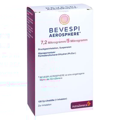 Bevespi Aerosphere 7.2 ug/5 ug Druckgasi. Sus.120H