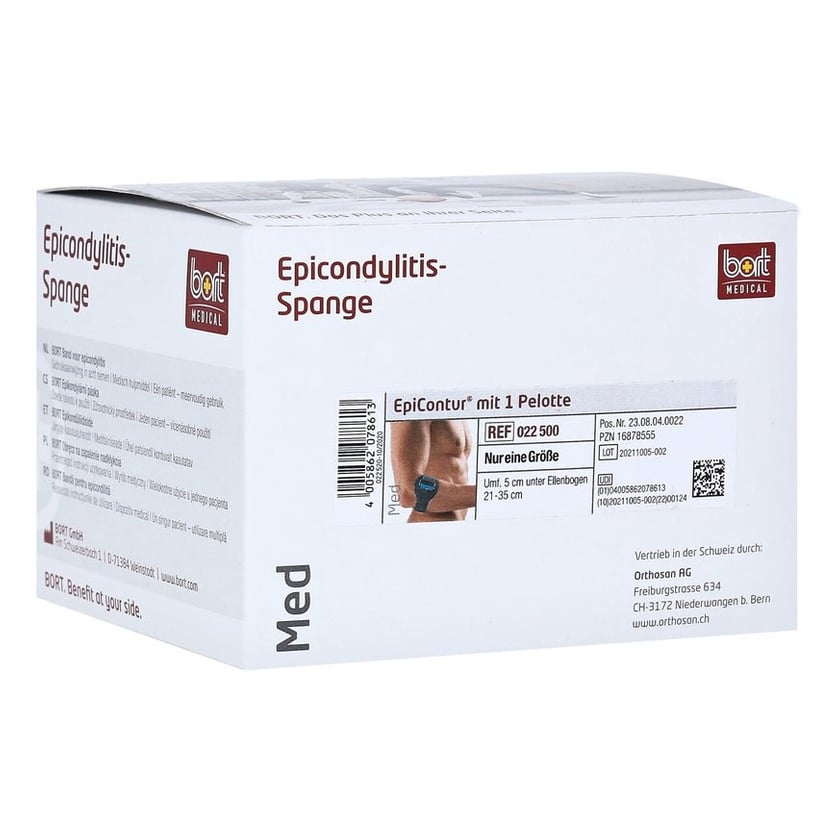 Bort Epicontur m.1 Pelotte nur 1 Größe 21-35 cm grau Produktbild 1
