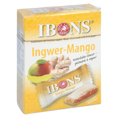 Ibons Ingwer Mango Box Kaubonbons