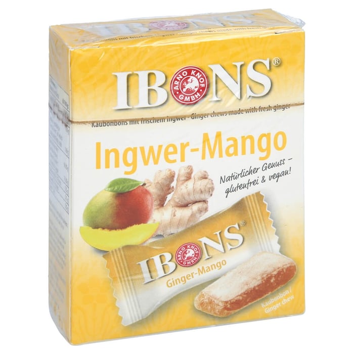 Ibons Ingwer Mango Box Kaubonbons