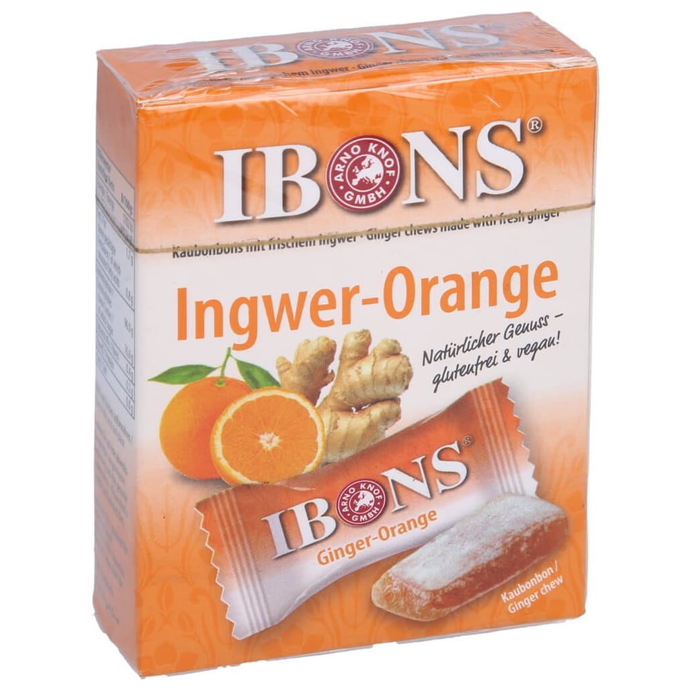 Ibons Ingwer Orange Box Kaubonbons