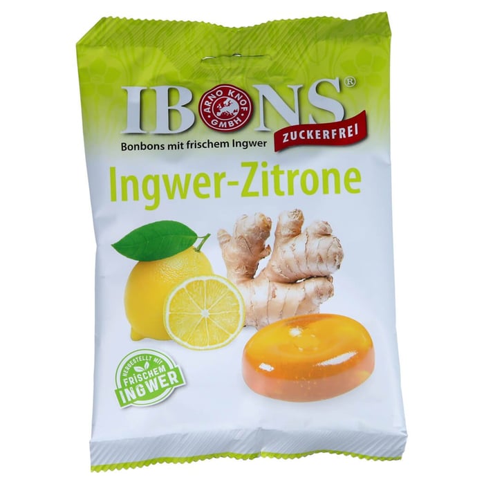 Ibons Ingwer Zitrone o.Zucker Tüte Lutschbonbons