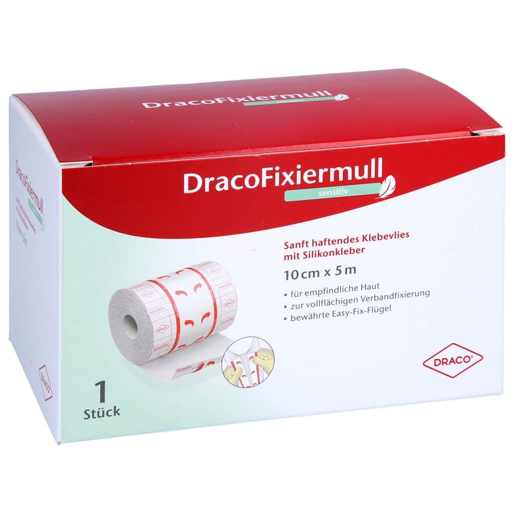 Draco Fixiermull sensitiv 10 cm x 5 m