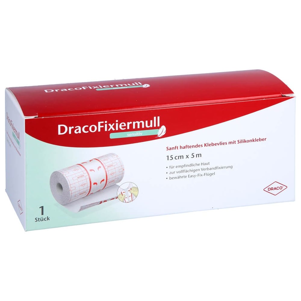 Draco Fixiermull sensitiv 15 cm x 5 m
