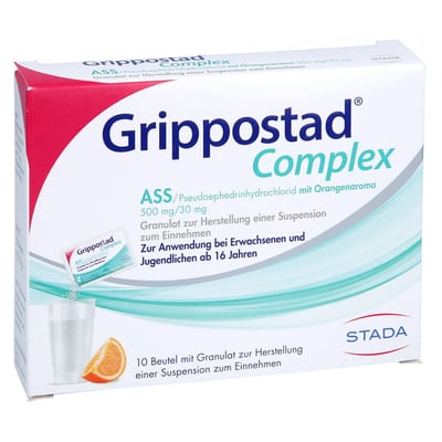 Grippostad Complex ASS/Pseudoephedrin mit Orangenaroma 500mg/30mg