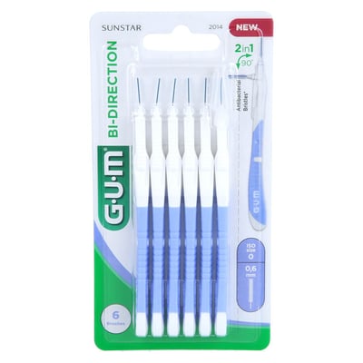Gum Bi-Direction Interdentalb.0,6 mm hellblau