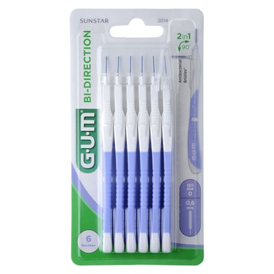 Gum Bi-Direction Interdentalb.0,6 mm hellblau