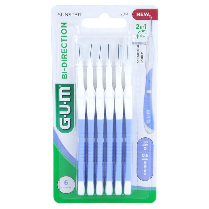 Gum Bi-Direction Interdentalb.0,6 mm hellblau