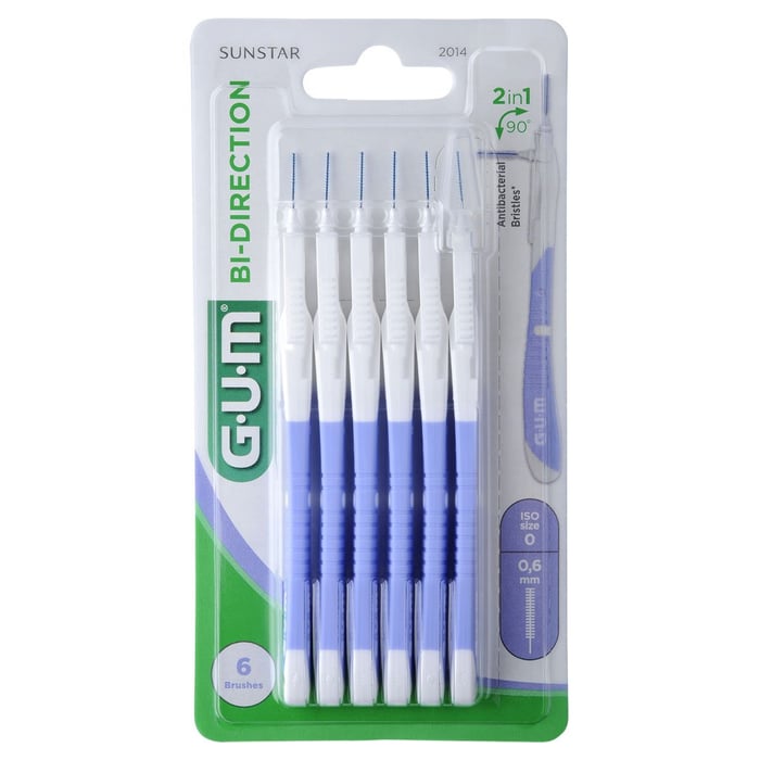 Gum Bi-Direction Interdentalb.0,6 mm hellblau