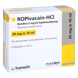 ROPIVACAIN-HCl Noridem 2 mg/ml Injektionslsg.