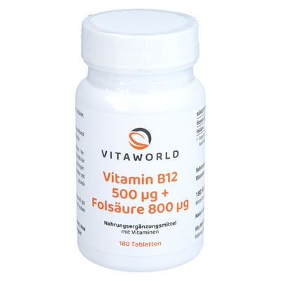 Vitamin B12 500 ug + Folsäure 800 ug