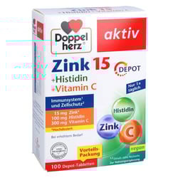 Doppelherz Zink15mg+Histidin+Vitamin C Depot aktiv