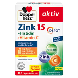 Doppelherz Zink15mg+Histidin+Vitamin C Depot aktiv