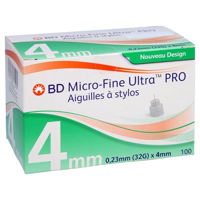 Bd Micro-fine Ultra Pro Pen-Nadeln 0,23x4 mm 32 G