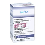 Salmeterol/Fluticasonpropionat Zentiva 25 Mikrogramm/50 Mikrogramm pro Inhalation Produktbild 1