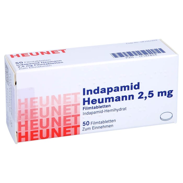 Indapamid Heumann 2,5mg Heunet