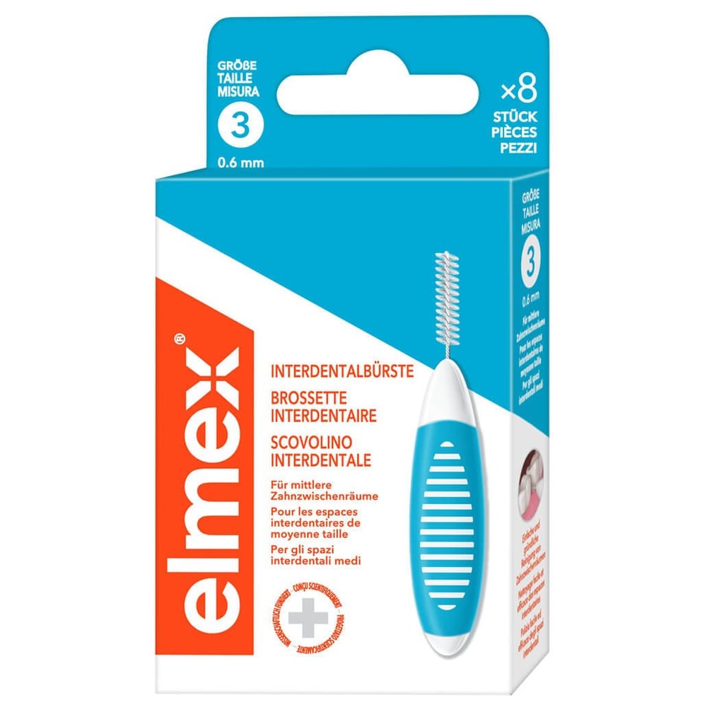 Elmex Interdentalbürsten ISO Gr.3 0,6 mm blau