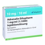 Adrenalin Ethypharm 1 mg/ml (1:1000) Injektion -Lösung Produktbild 1