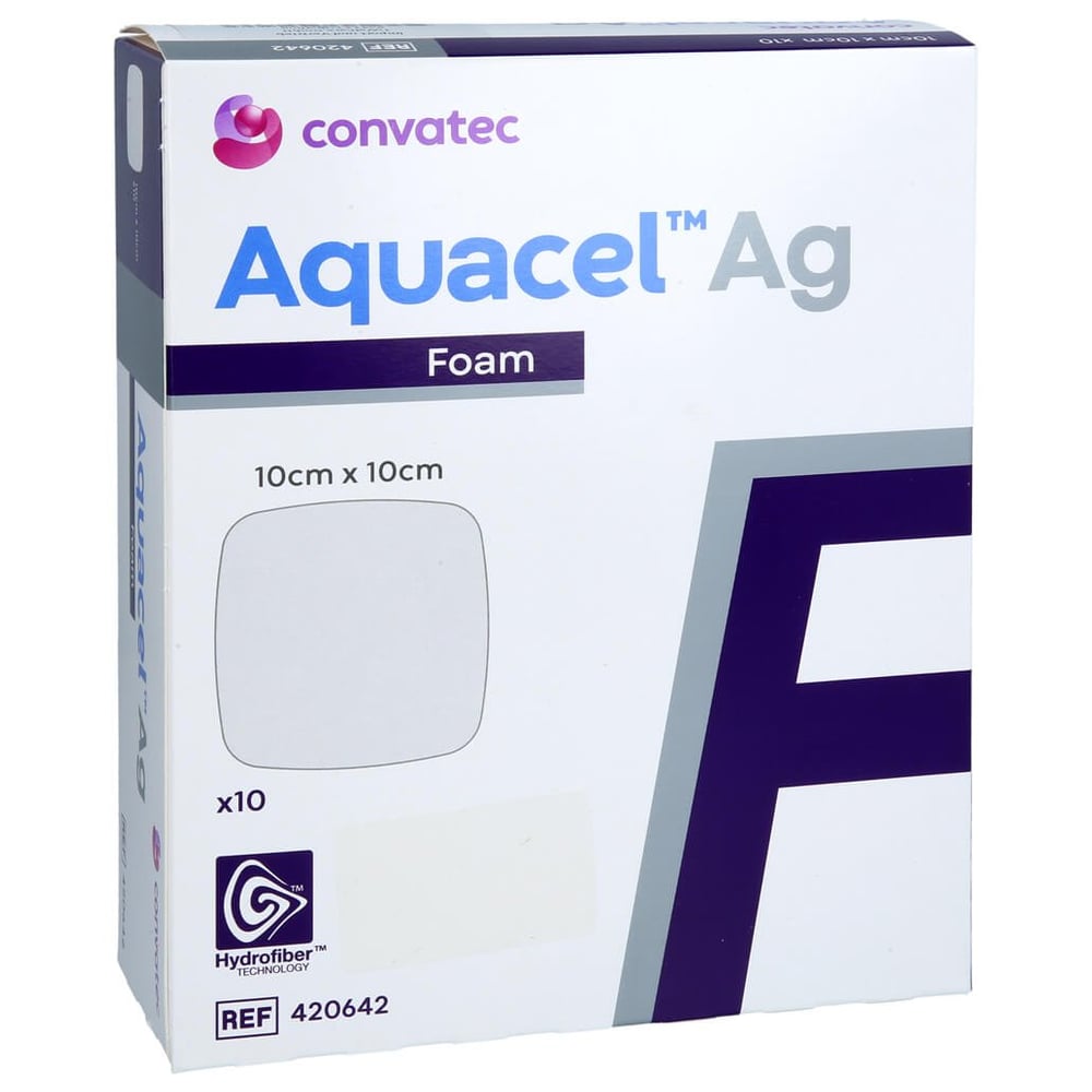 Aquacel Ag Foam N Adh10x10
