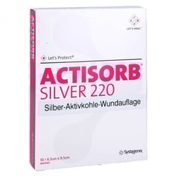Actisorb 220 Silver 6,5x9,5 cm steril Kompressen CC Pharma