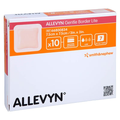 Allevyn Gentle Border Lite 7,5x7,5 cm Schaumverband CC Pharma Produktbild 1