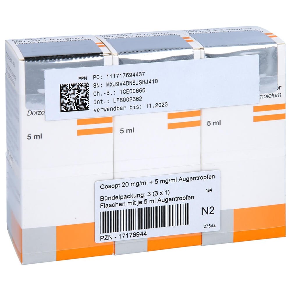 Cosopt 20mg/ml+5mg/ml